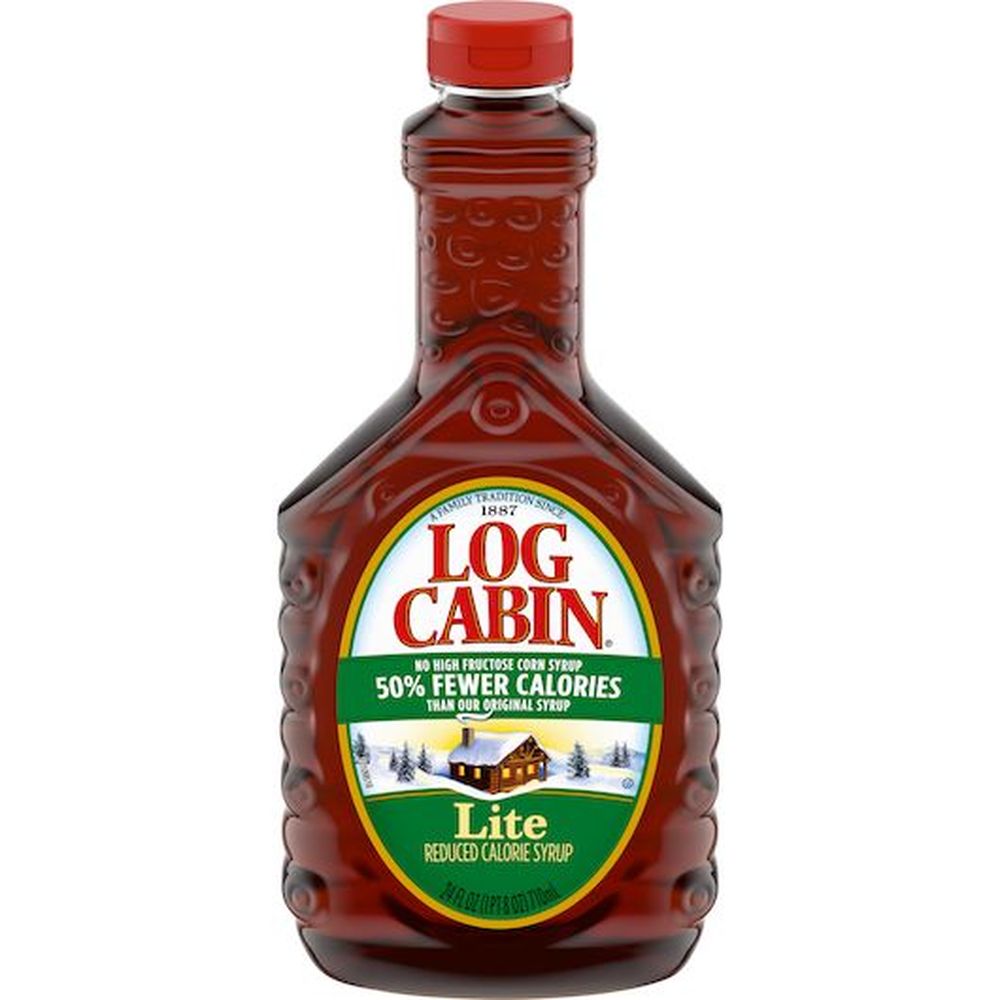 Log Cabin Lite Syrup, 24 Fluid Ounce -- 12 Per Case