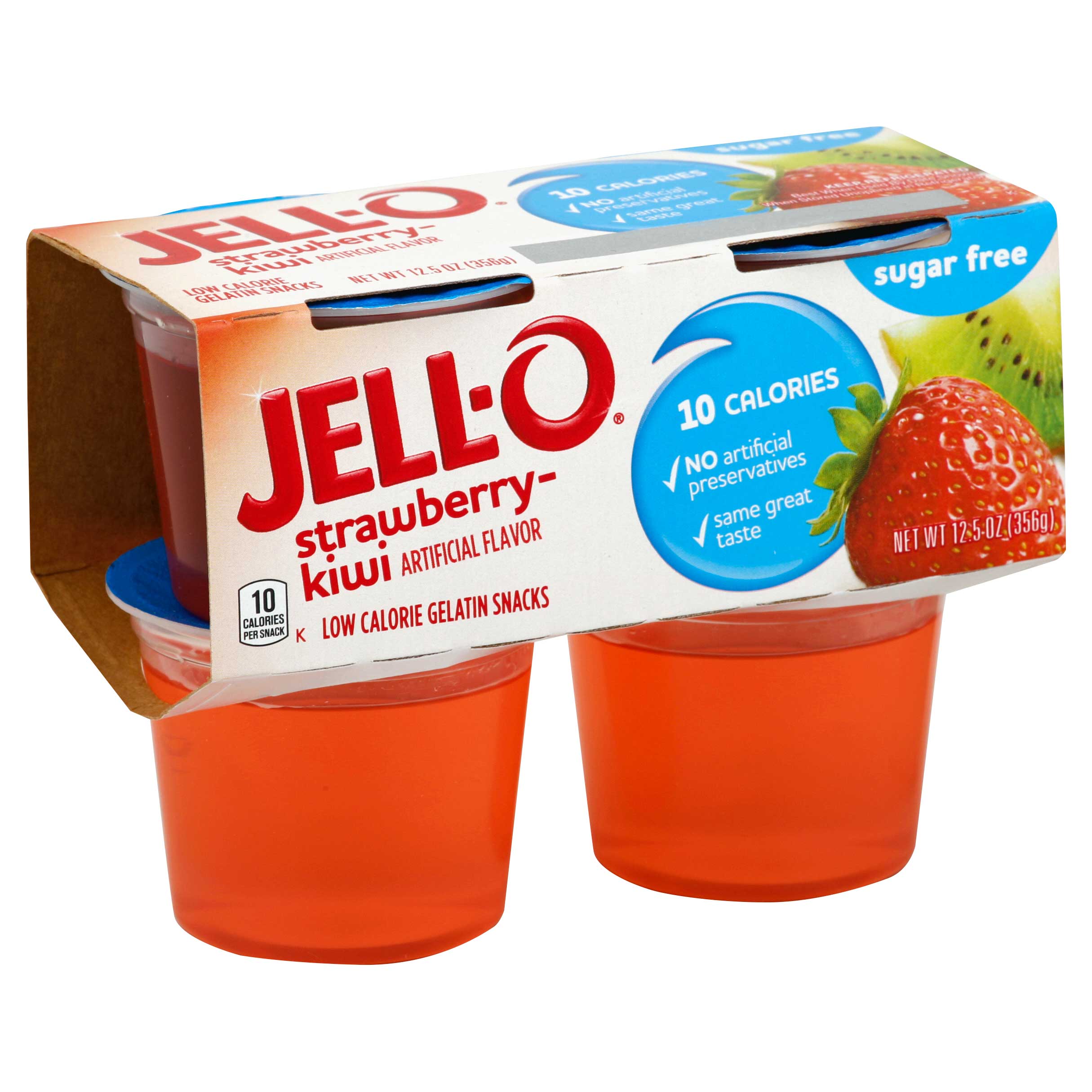 Jell O Sugar Free Strawberry Kiwi Gelatin Dessert, 12.5 Ounce -- 6
