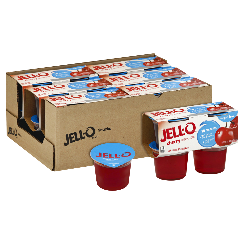 Jell-O Sugar Free Cherry Gelatin Case | FoodServiceDirect