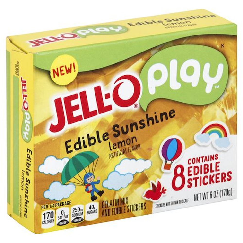 JellO Play Gelatin with Edible Stickers Case FoodServiceDirect