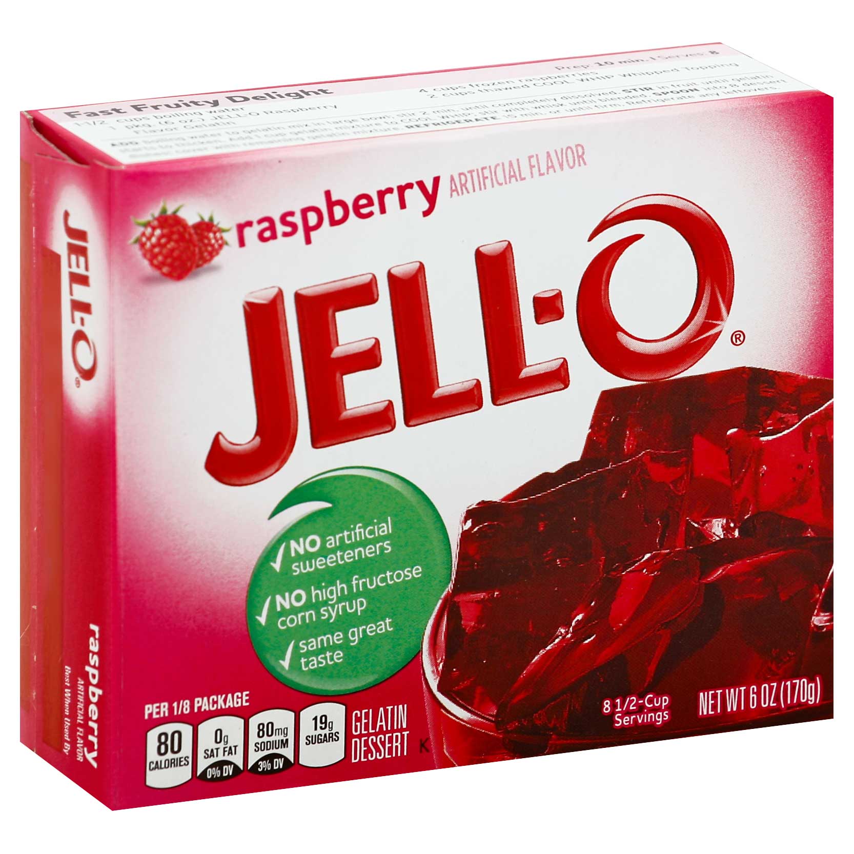 JELL-O Raspberry Gelatin, 6 Ounce -- 24 per case