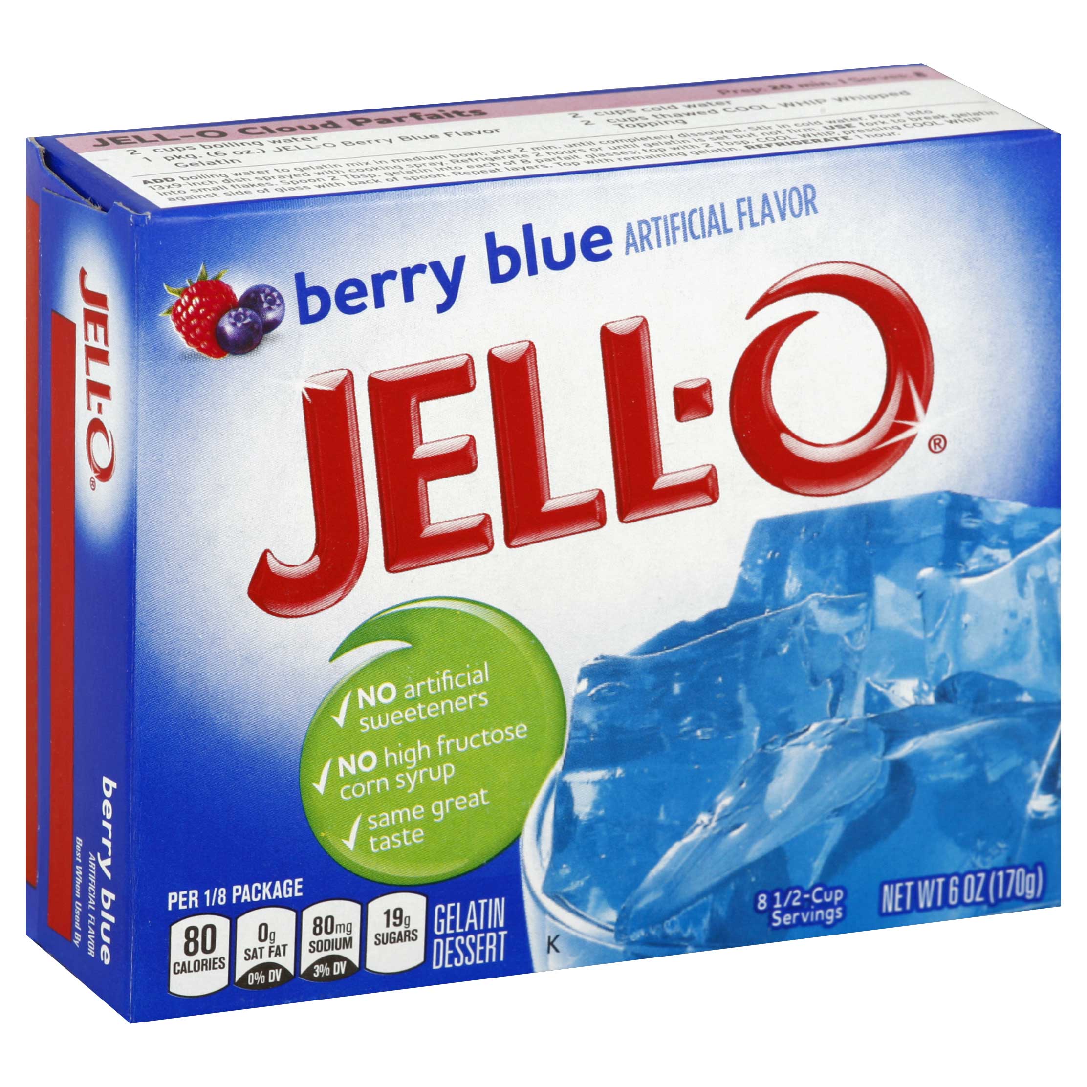 Jello Berry Blue Gelatin, 6 Ounce -- 24 Case