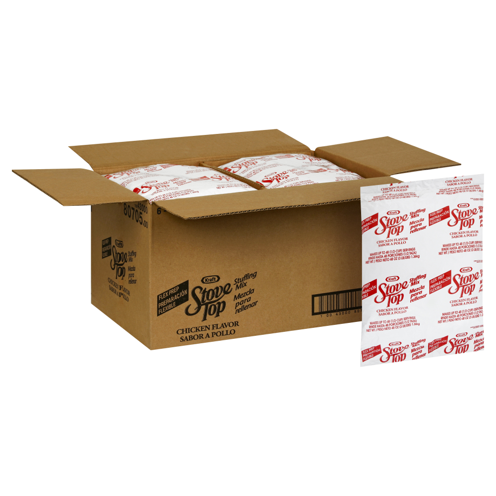 Stove Top Flexible Serving Chicken Stuffing 6 Case 48 Ounce