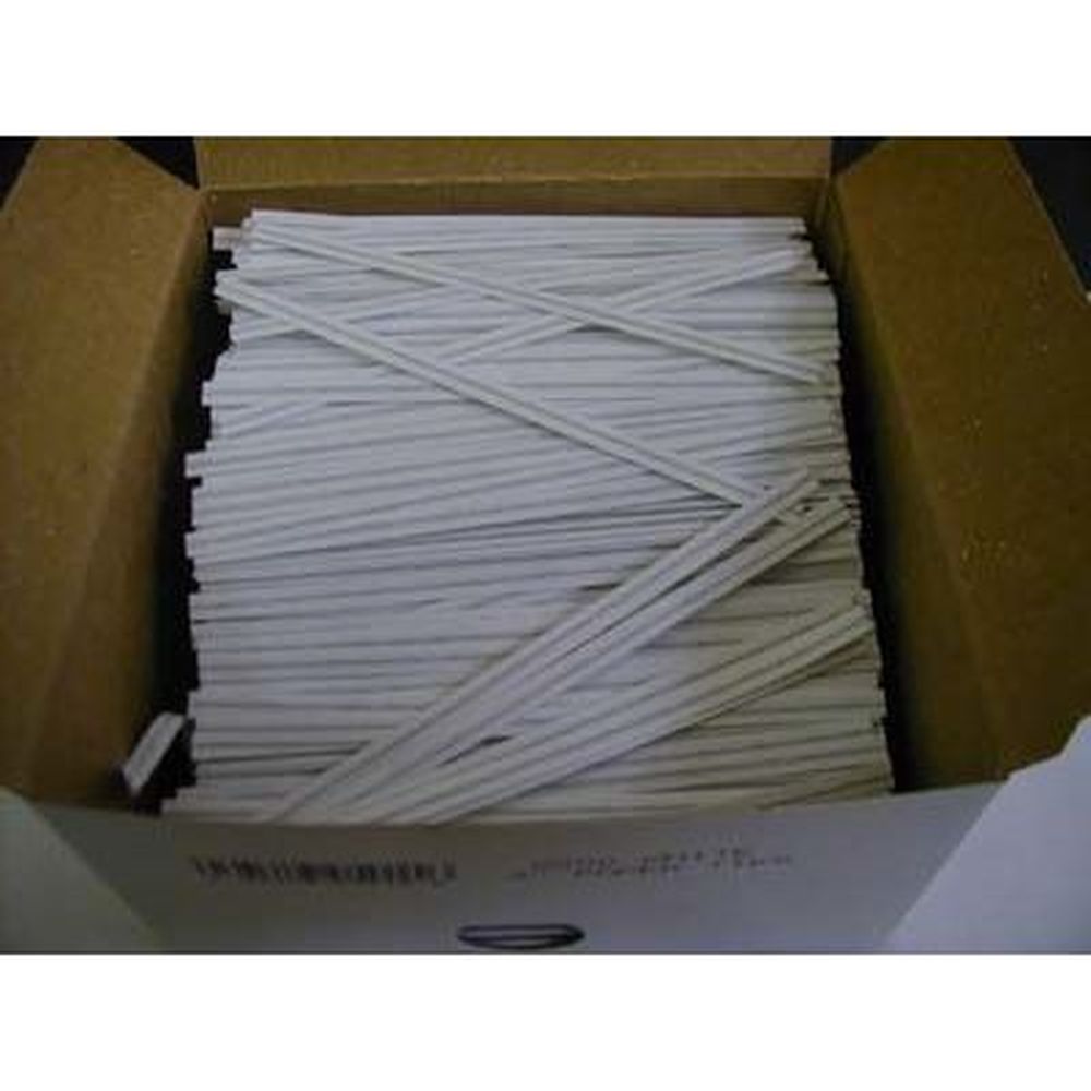 Bedford White Twist Tie Paper With Single Wire, 4 X 3/16 Inch -- 2000 Per Case