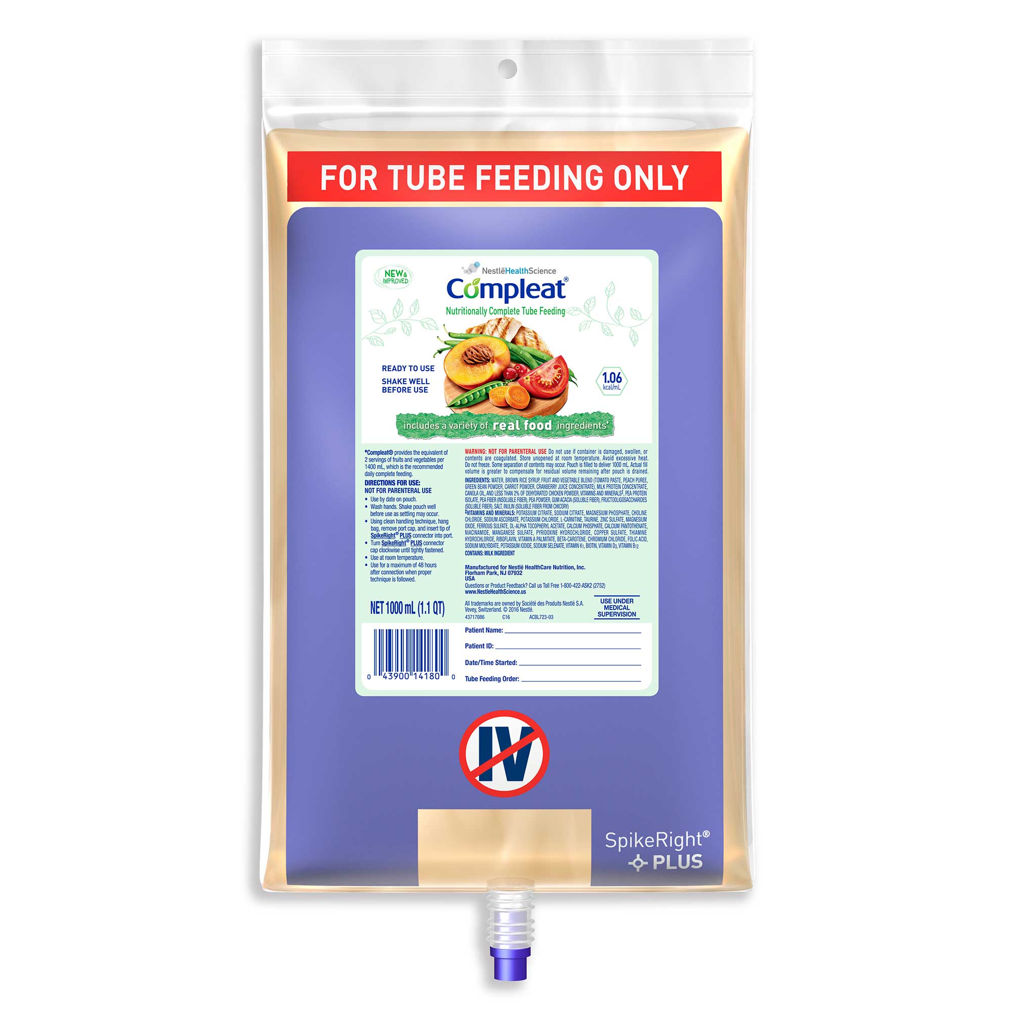 Compleat Malnutrition Tube Feeding Formula, 33.8 Fluid Ounce -- 6 Per Case