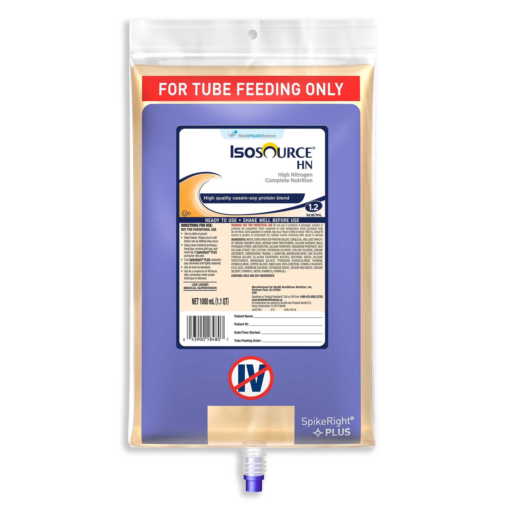 Isosource High-nitrogen Complete Liquid Formula Spikeright, 1000 Ml -- 6 Per Case
