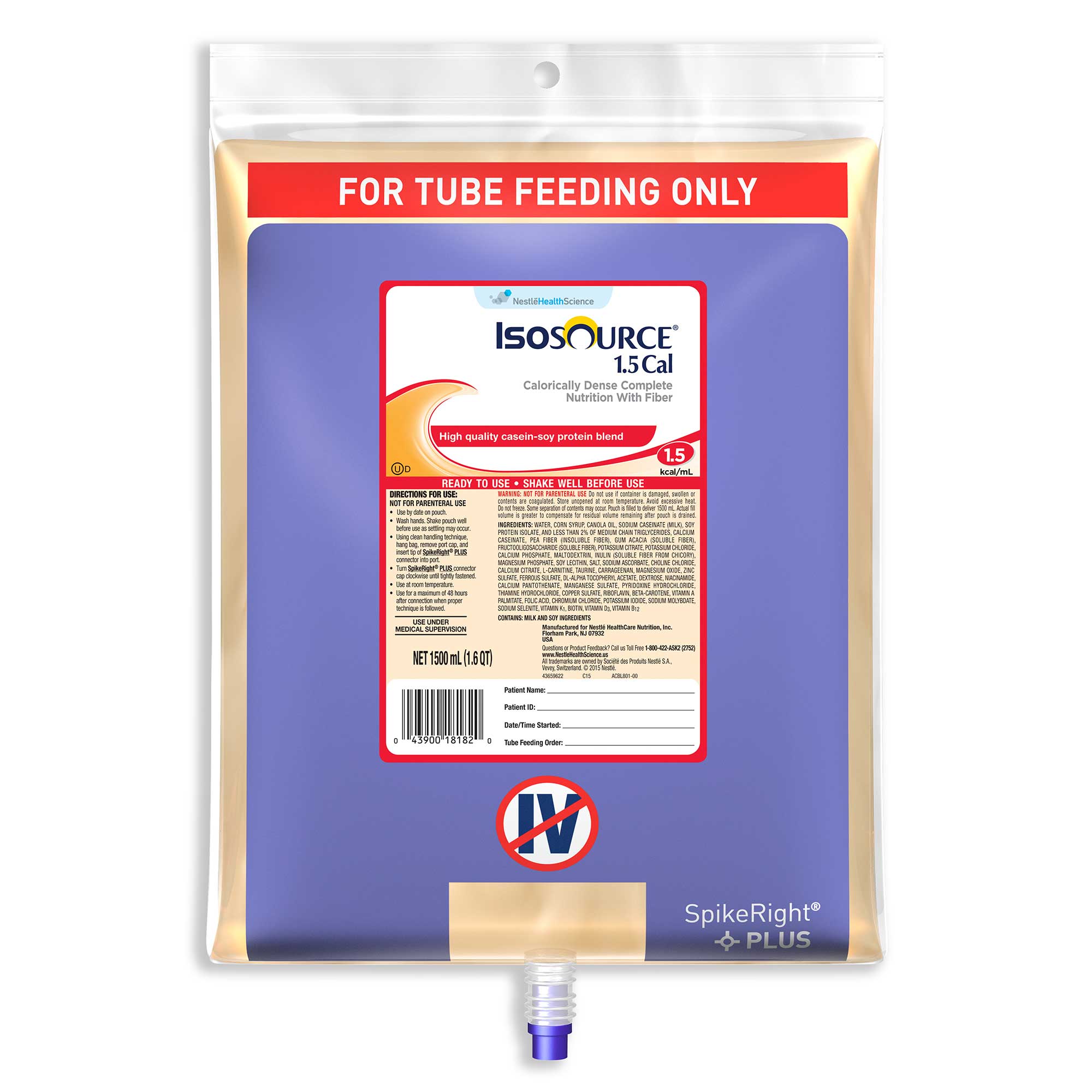 Isosource 1.5 Cal Malnutrition Tube Feeding, 50.7 Fluid Ounce -- 4 Per Case