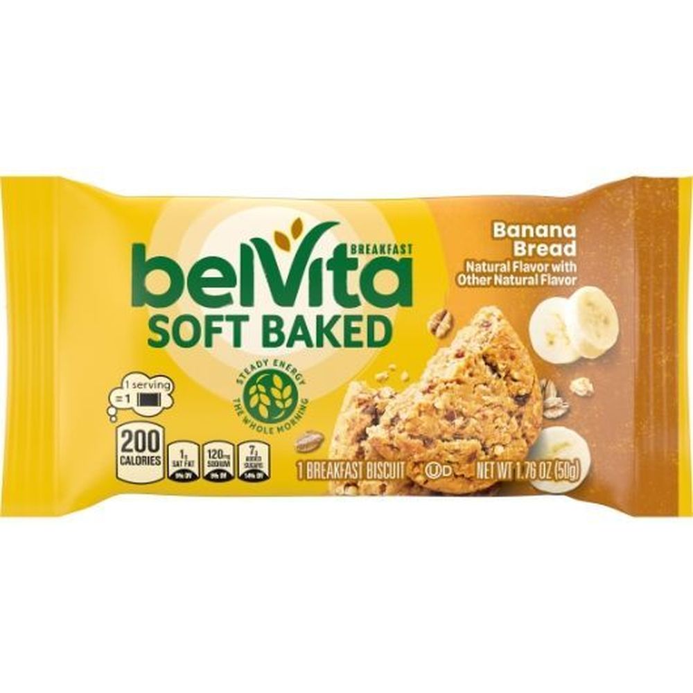 Belvita Soft Baked Banana Bread Breakfast Biscuit, 1.76 Ounce -- 30 Per Case