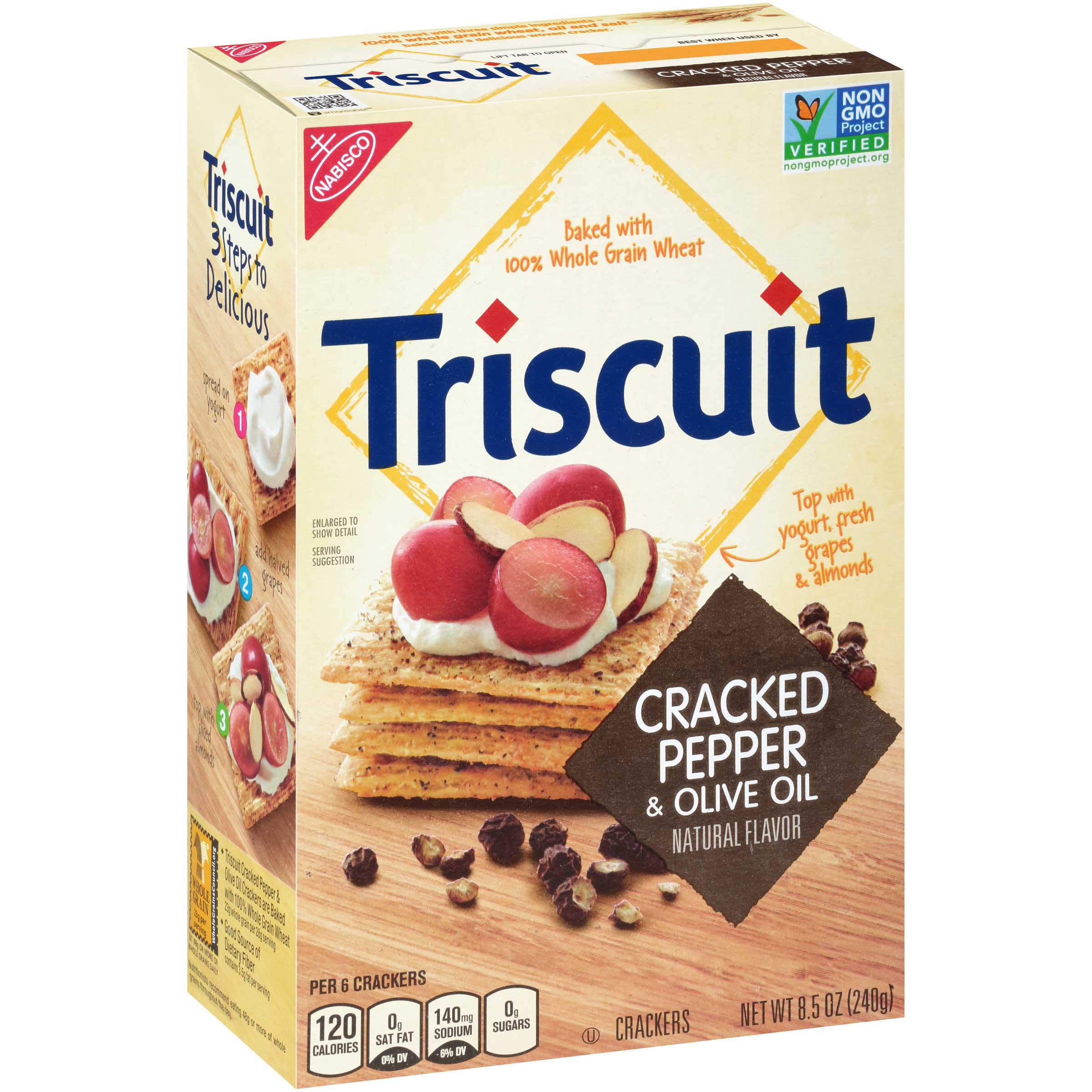 Triscuit Cracked Pepper And Olive Oil Crackers, 8.5 Ounce -- 6 Per Case