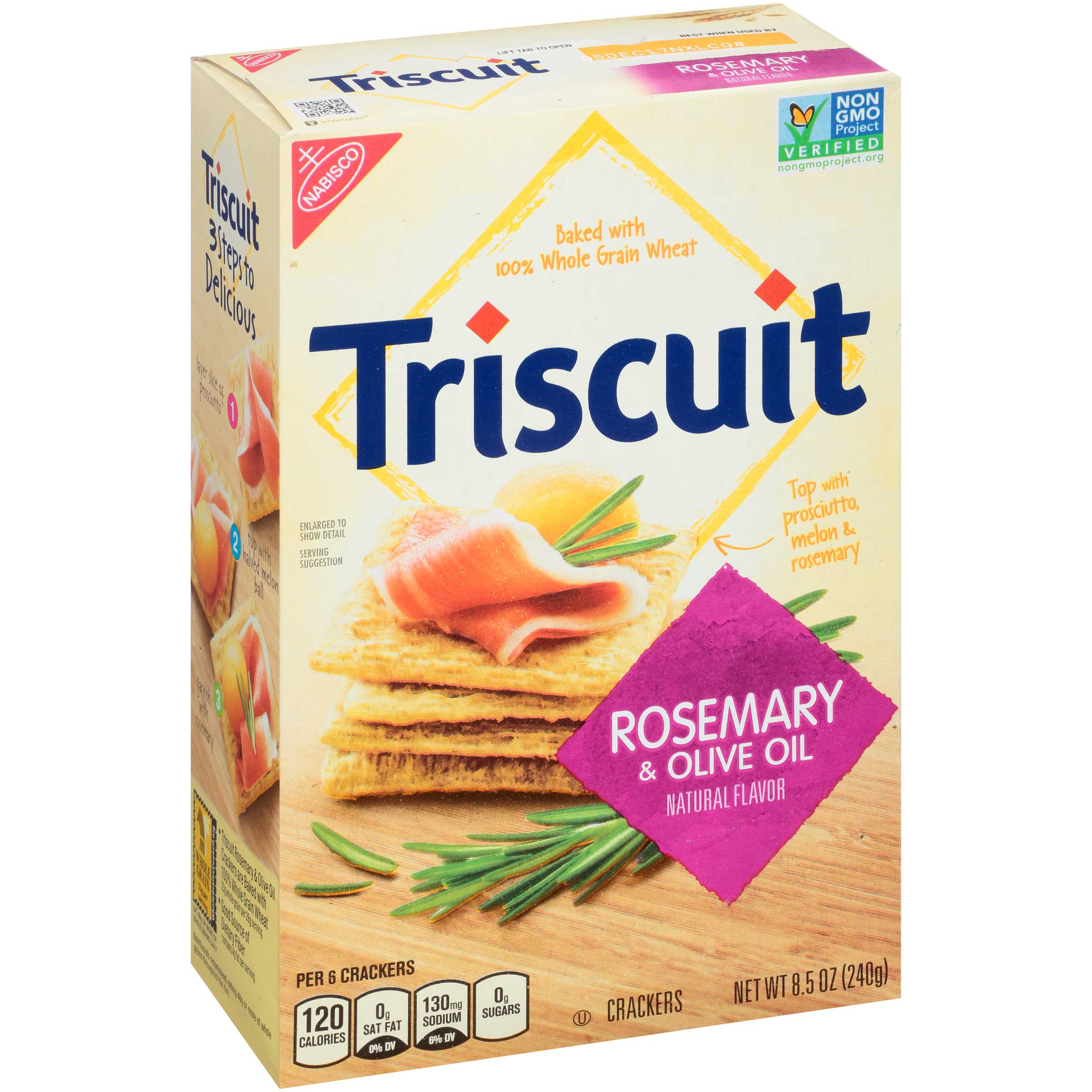 Galletas Saladas Triscuit De Romero Y Aceite De Oliva, 8.5 Onzas -- 6 Por Caja