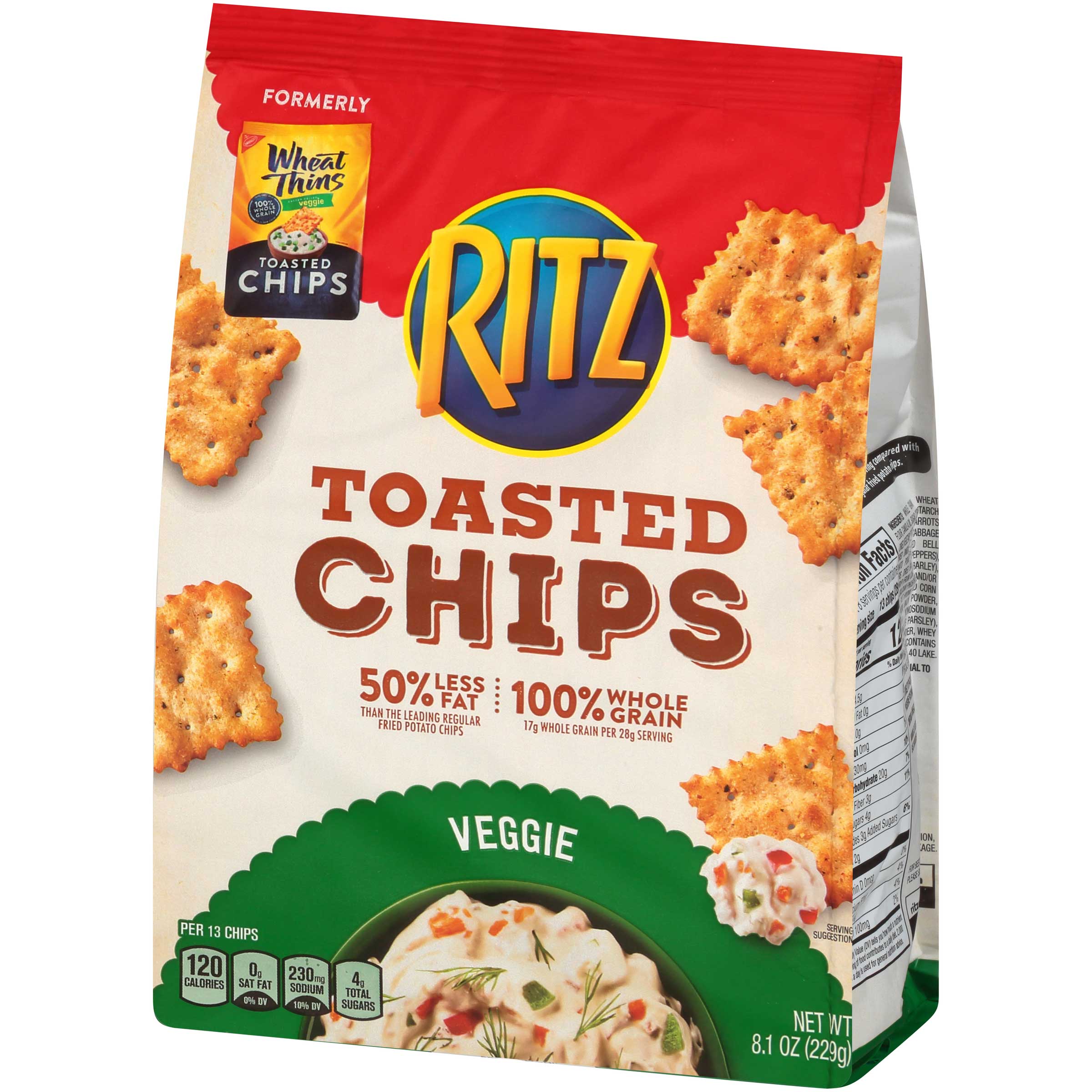 Vegetable Ritz Ritz Vegetable Toasted Chips, 8.1 Ounce -- 6 per case