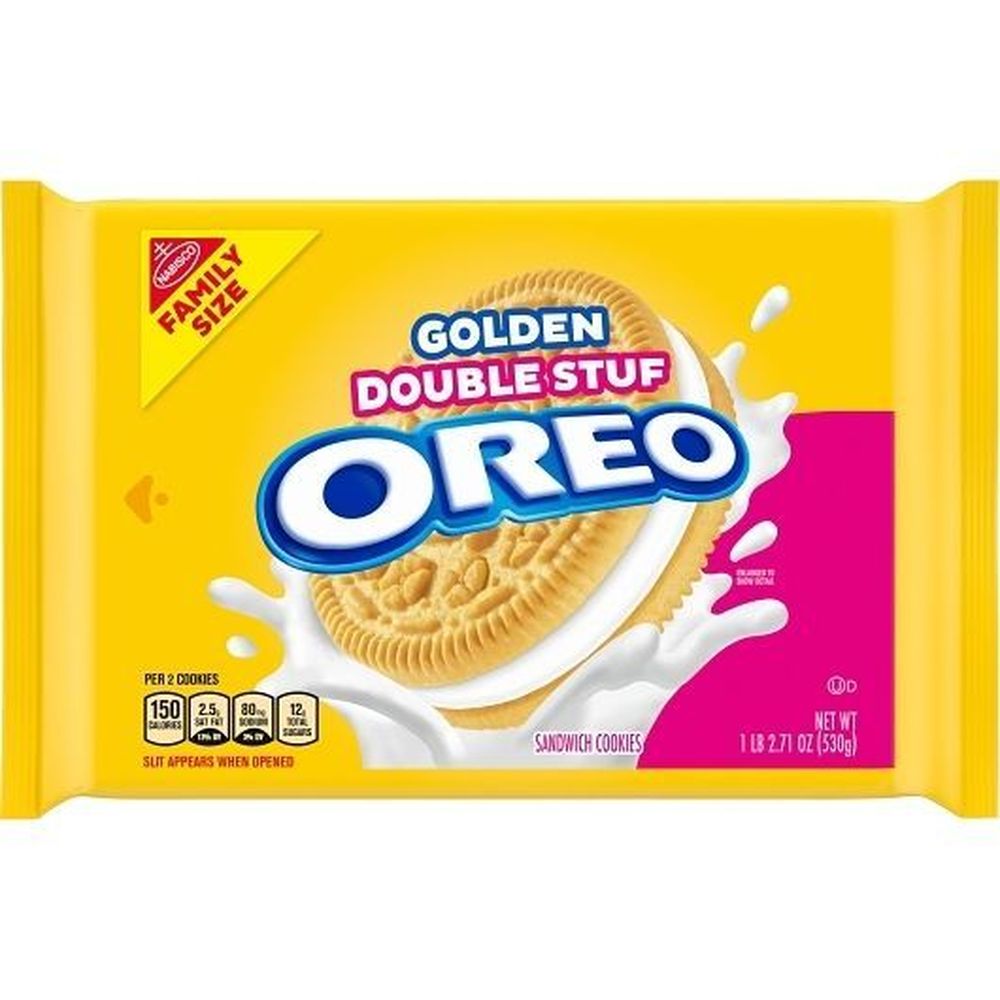 Golden Oreo Double Stuf Sandwich Cookies, 18.71 Ounce -- 12 Per Case