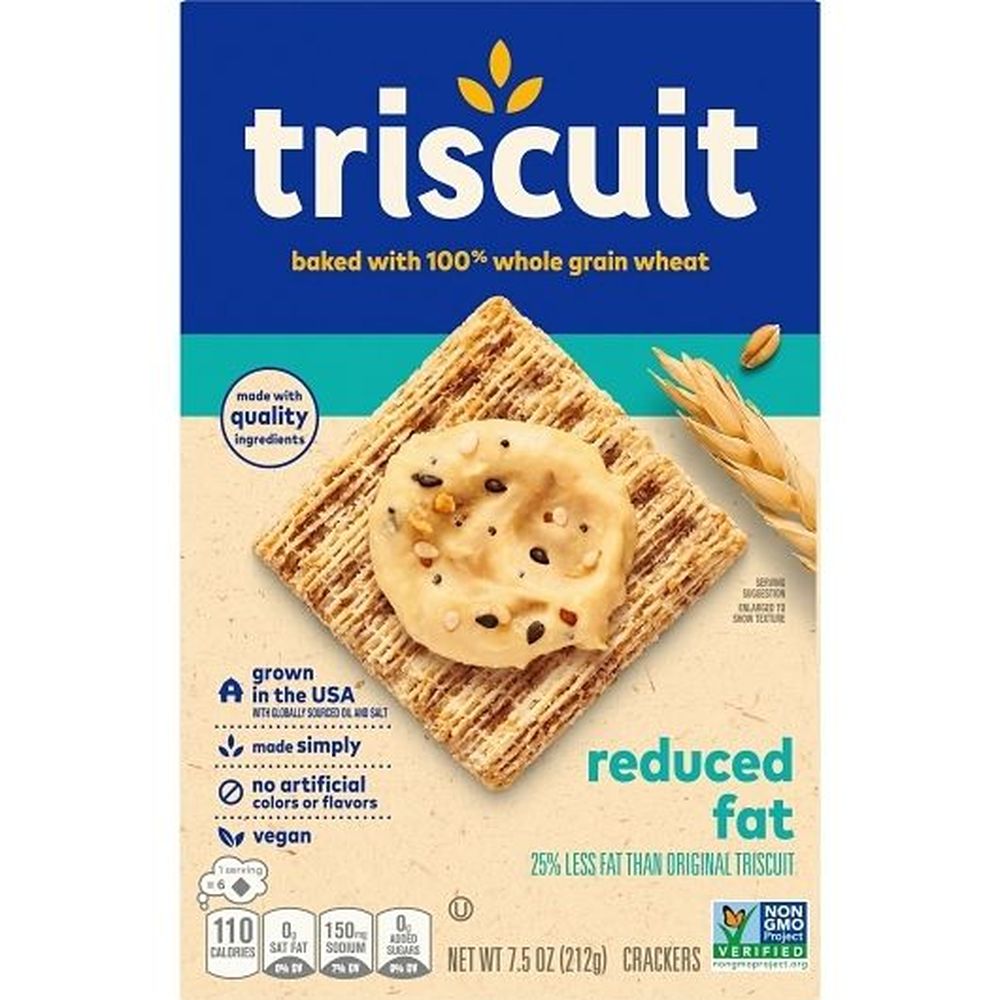 Triscuit Reduced Fat Whole Grain Wheat Cracker, 7.5 Ounce -- 6 Per Case