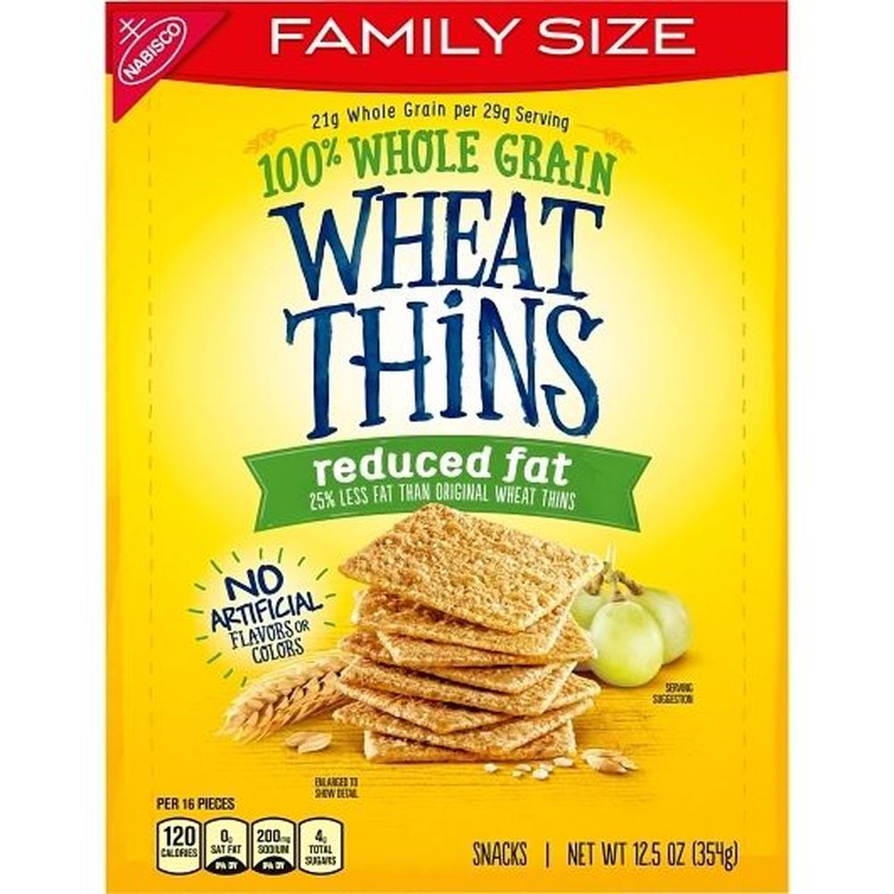 Wheat Thins Reduced Fat Cracker, 12.5 Ounce -- 6 Per Case