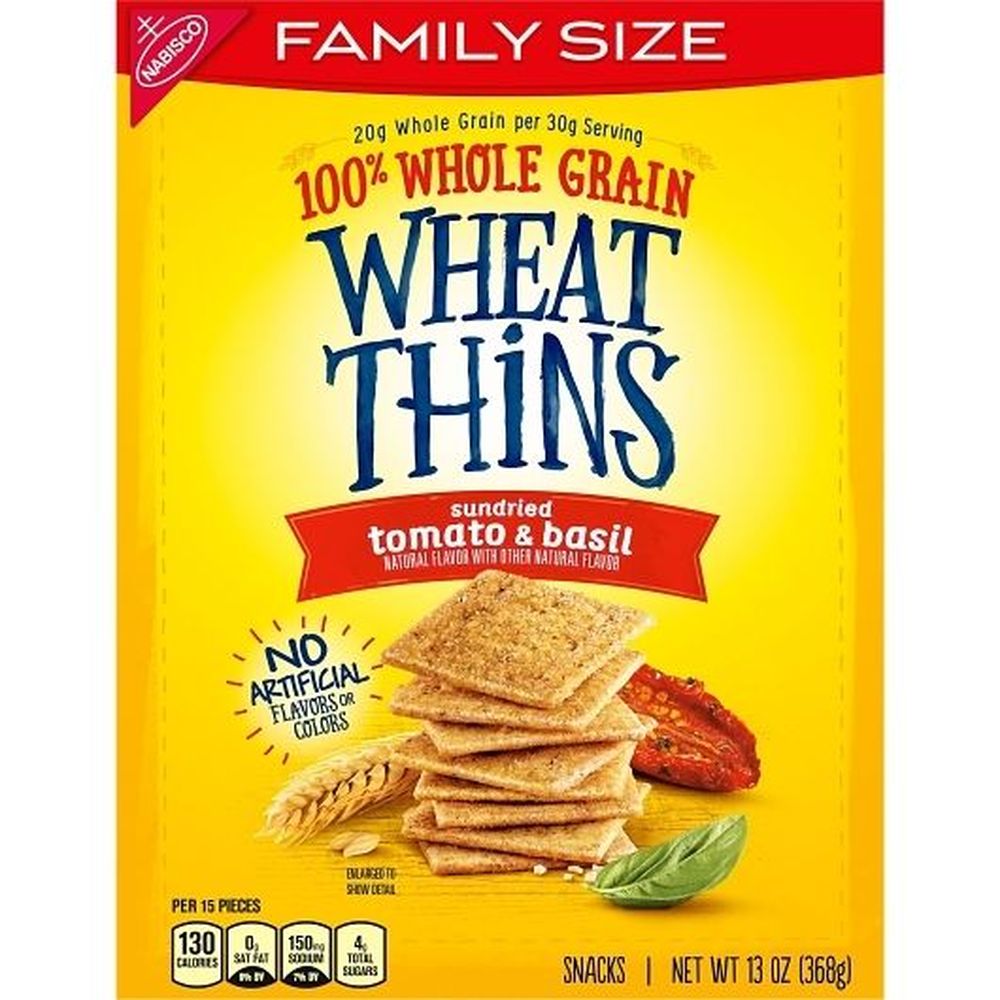 Wheat Thins Sun Dried Tomato And Basil Cracker, 13 Ounce -- 6 Per Case