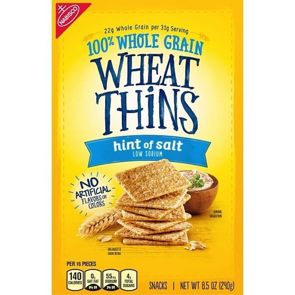 Wheat Thins Hint Of Salt Cracker, 8.5 Ounce -- 6 Per Case