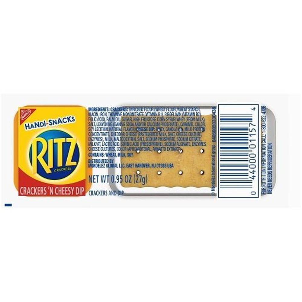 Handi-snacks Ritz Crackers N Cheesy Dip, 0.95 Ounce -- 80 Per Case