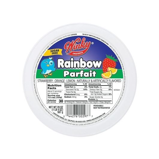 Winky Sugar Free Rainbow Parfait, 20 Ounce -- 6 Per Case