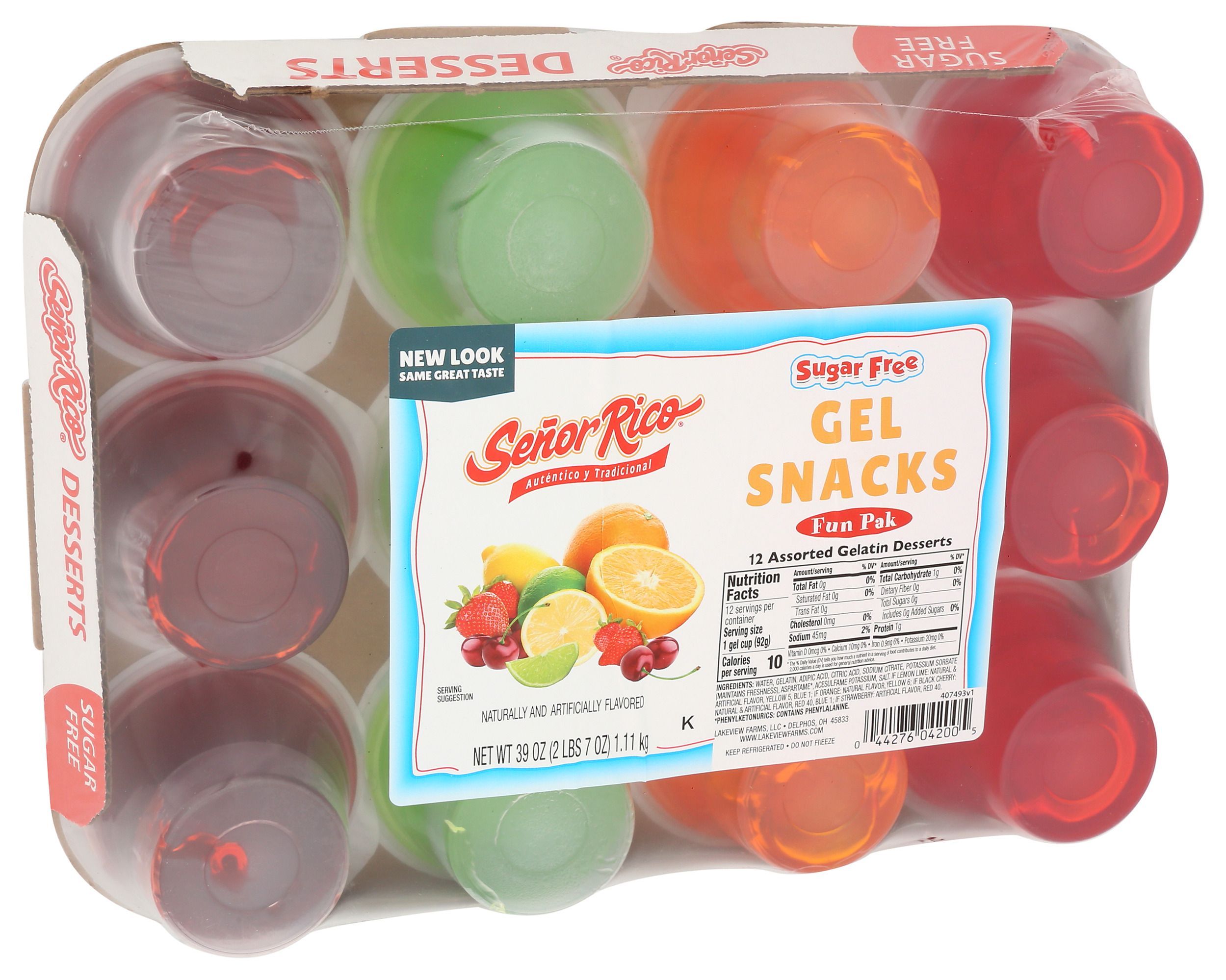 Senor Rico Sugar Free Gelatin, 39 Ounce -- 4 Per Case