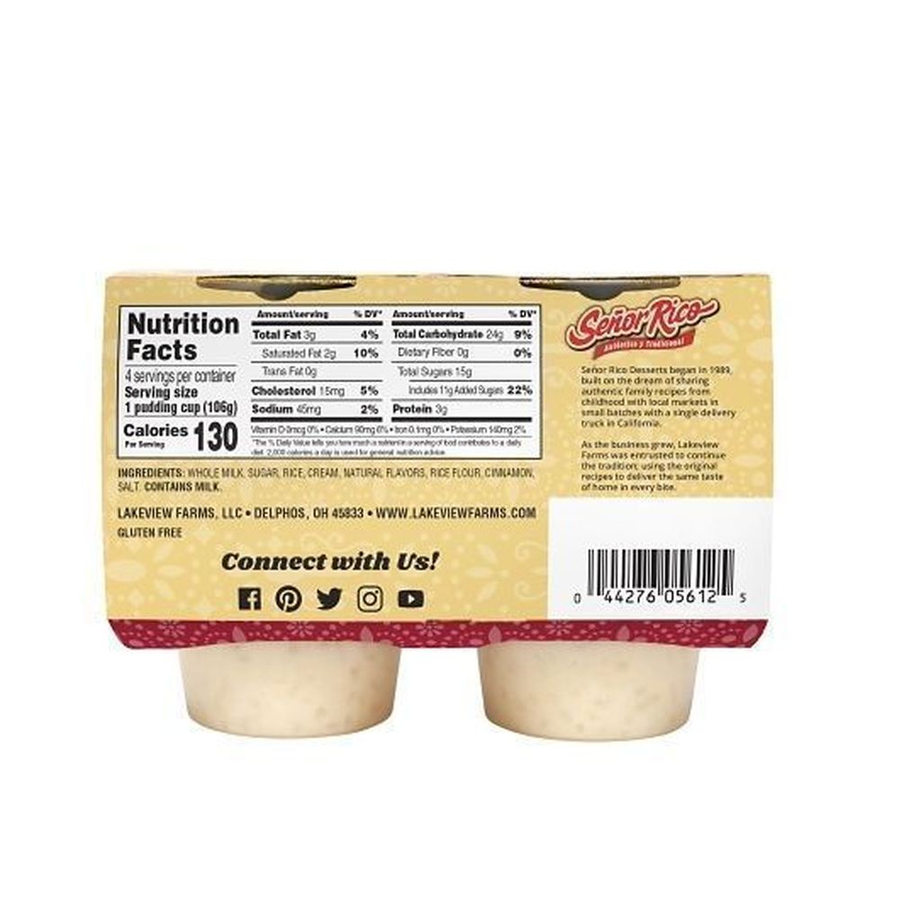 Senor Rico Rice Pudding, 15 Ounce -- 6 per case