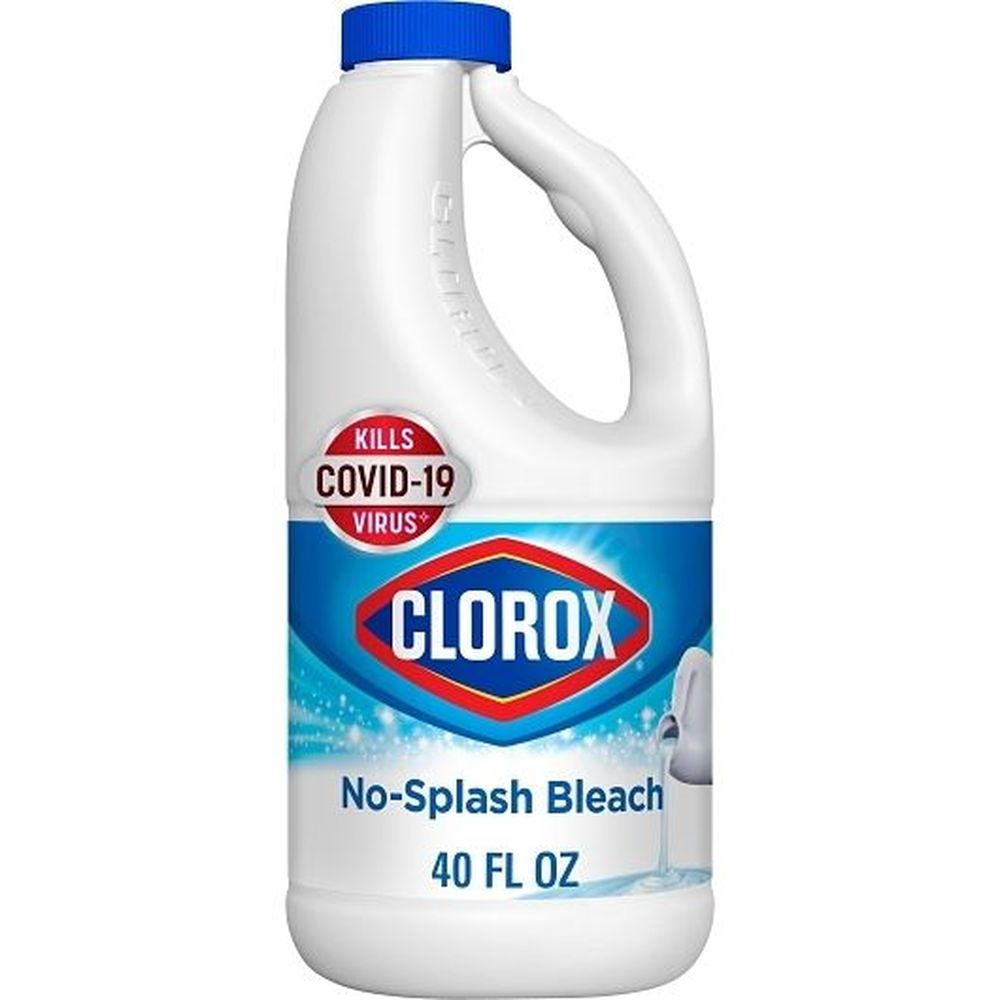Clorox Regular Splashless Liquid Bleach, 40 Fluid Ounce -- 6 Per Case