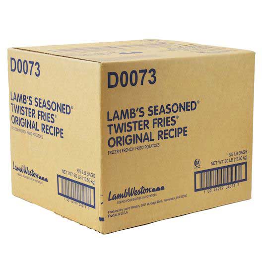 Lamb Seasoned Original Seasoned Twister Fry, 5 Pound -- 6 per case