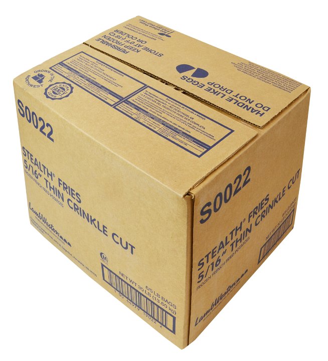 Stealth Thin Crinkle Cut Potato Fry, 5 Pound -- 6 Per Case