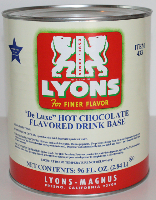Lyons Deluxe Hot Chocolate Drink Base, No. 10 Can -- 6 Per Case