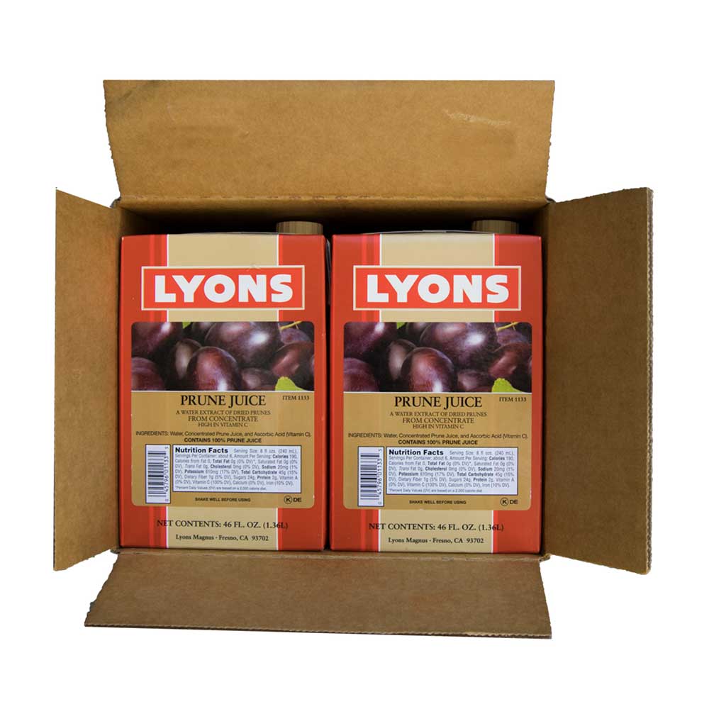 Lyons 100 Percent Prune Juice, 46 Fluid Ounce -- 12 Per Case