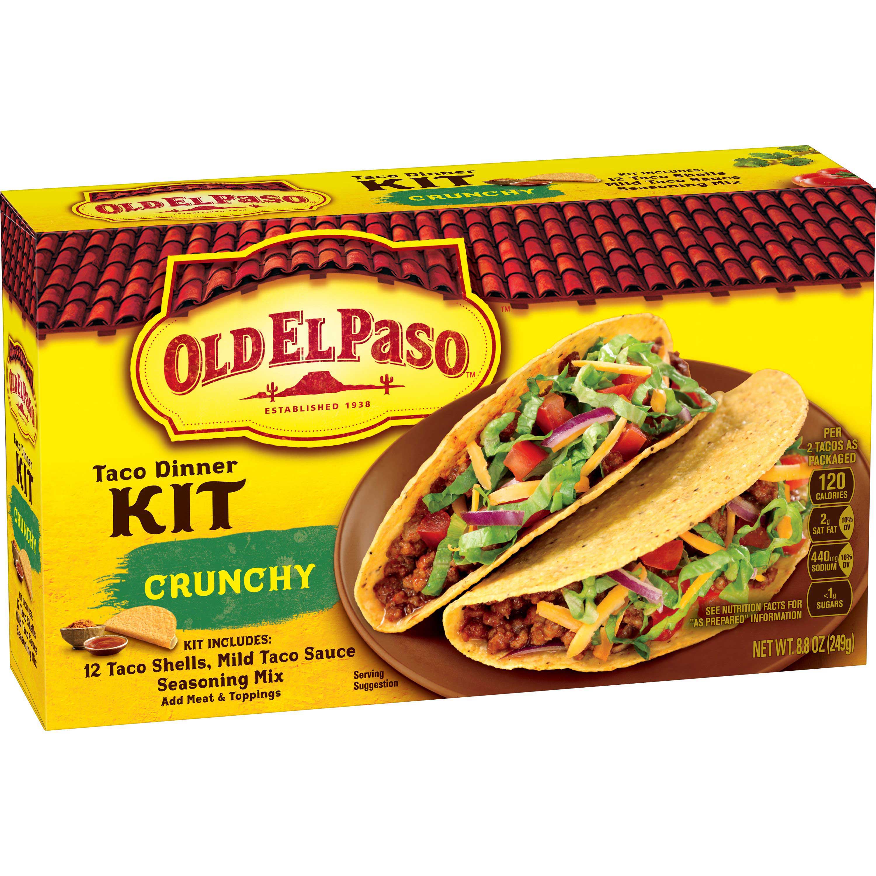 Old El Paso Hard Taco Dinner Kit, 8.8 Ounce -- 12 per case.