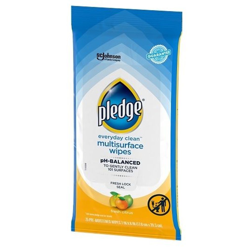 Pledge Multi-surface Wipes, 25 Count -- 12 Per Case