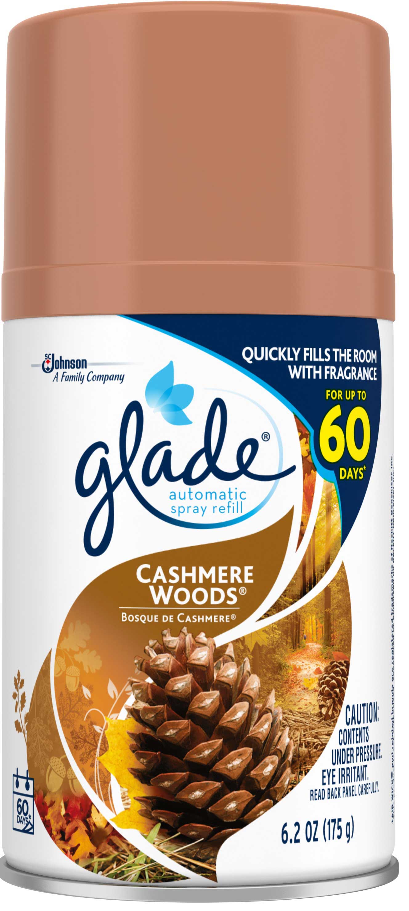 Glade Cashmere Woods Automatic Air Freshener Spray Refill, 6.2 Ounce -- 6 Per Case