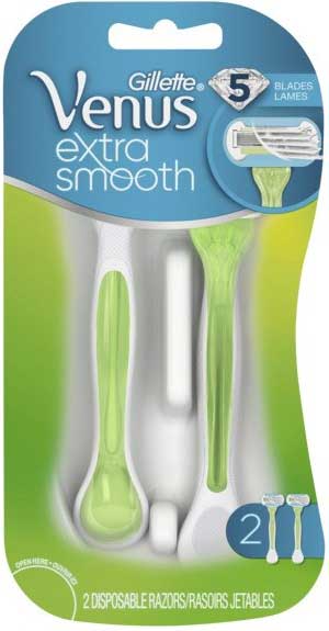 Venus Elastomer Handle Extra Smooth Disposable Razor -- 8 Per Case