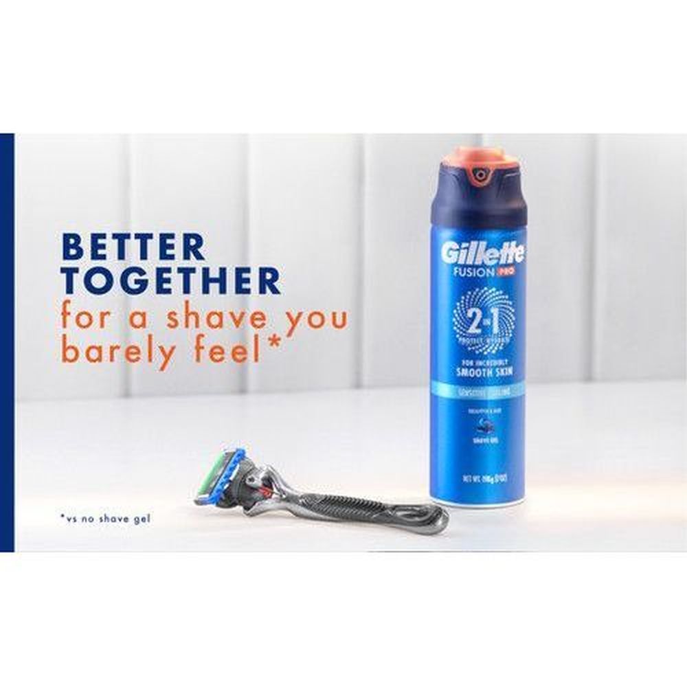Gillette Pro Shaving Gel For Men, 198 Gram -- 6 Per Case