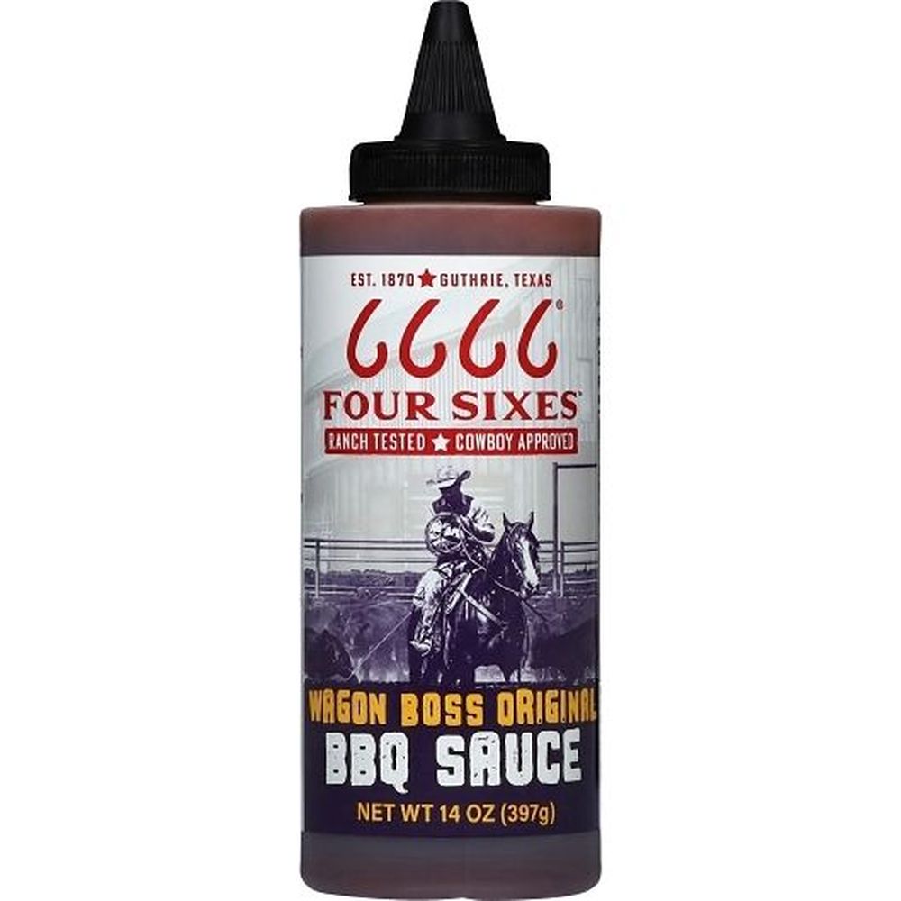 Four Sixes Ranch Wagon Boss Original Bbq Sauce, 14 Ounce -- 6 Per Case