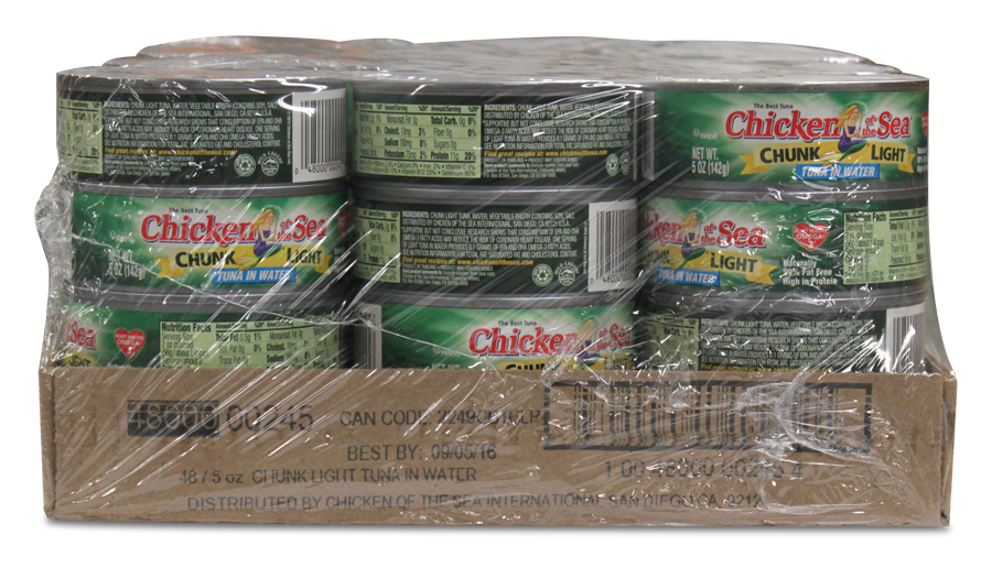 Chicken Of The Sea Chunk Light Tuna in Water, 5 Ounce -- 48 per case.