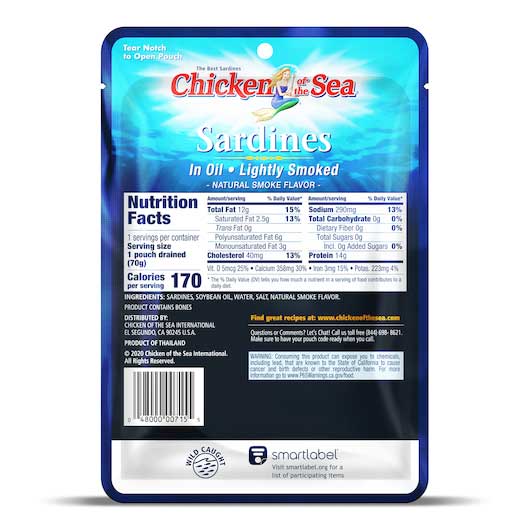 Chicken Of The Sea Lightly Smoked Sardines In Oil, 3.53 Ounce -- 36 Per Case