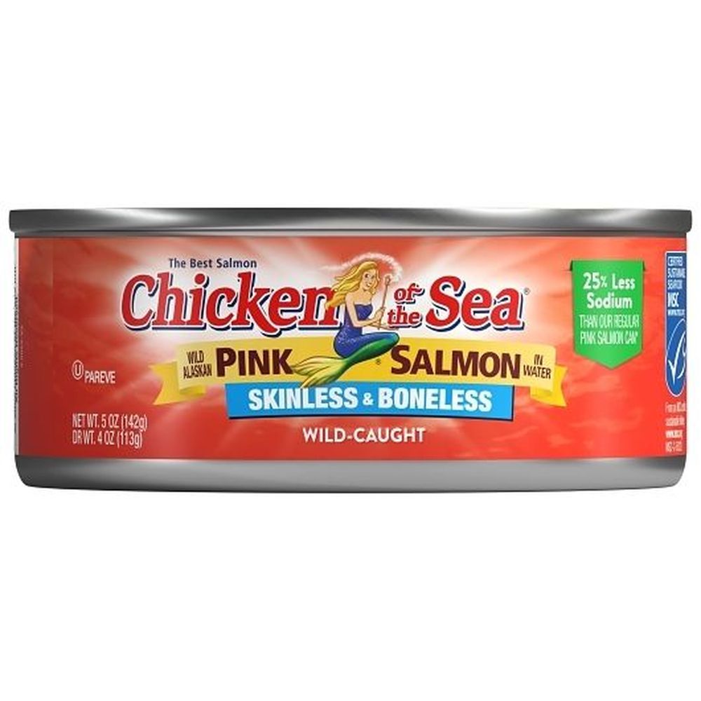 Chicken Of The Sea Wild Alaskan Low Sodium Skinless/Boneless Pink Salmon, 5 Ounce -- 12 per case