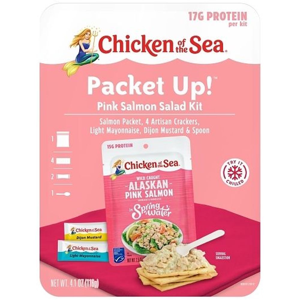 Chicken Of The Sea Packet Up Pink Salmon Packet and Crackers Kit, 0.03 ...