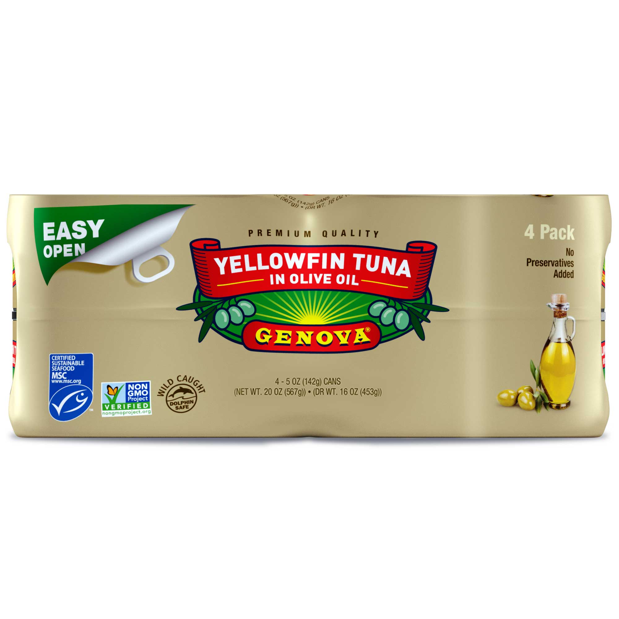 Genova Yellowfin Tuna In Olive Oil, 20 Ounce -- 6 Per Case