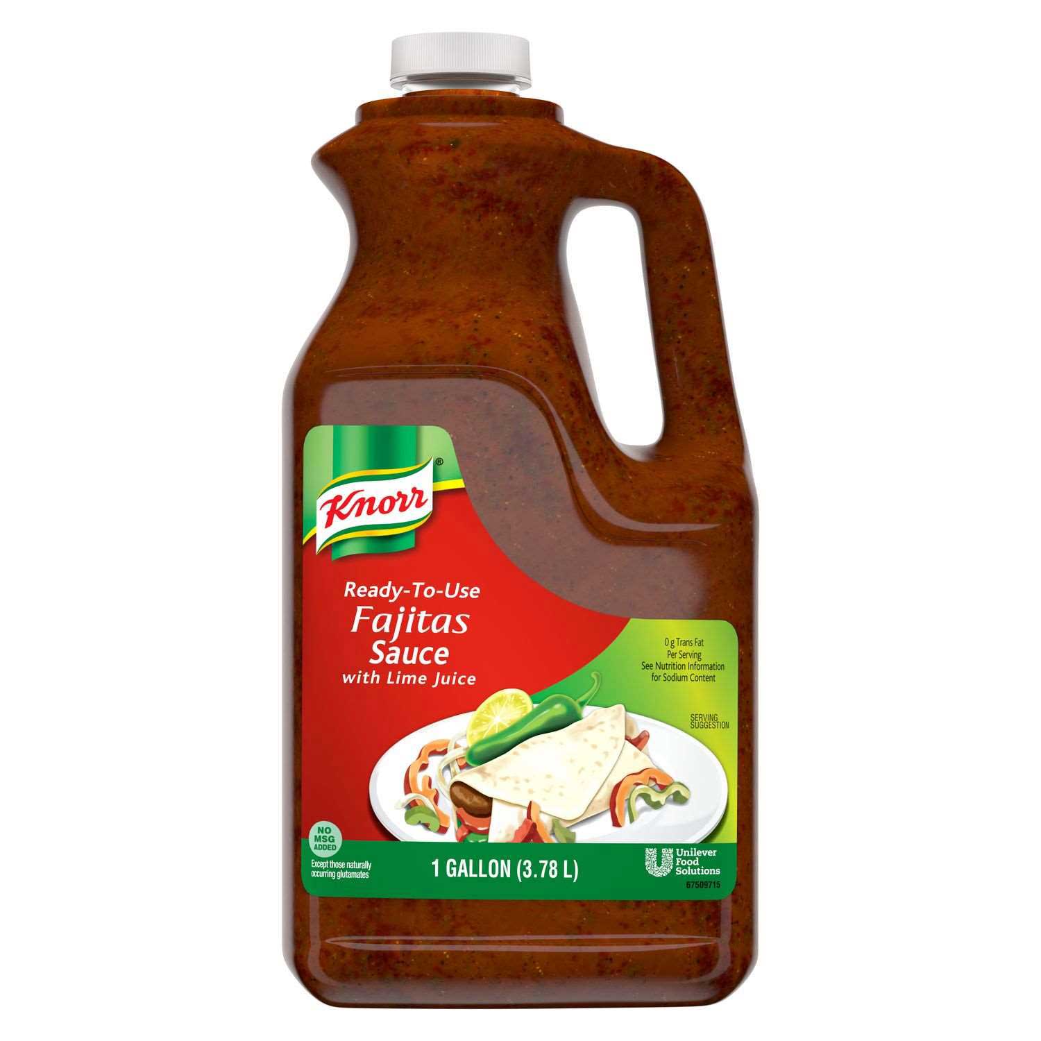 Knorr Professional Ready-to-Use Fajitas Sauce with Lime Juice Jug, 1 gallon -- 2 per case