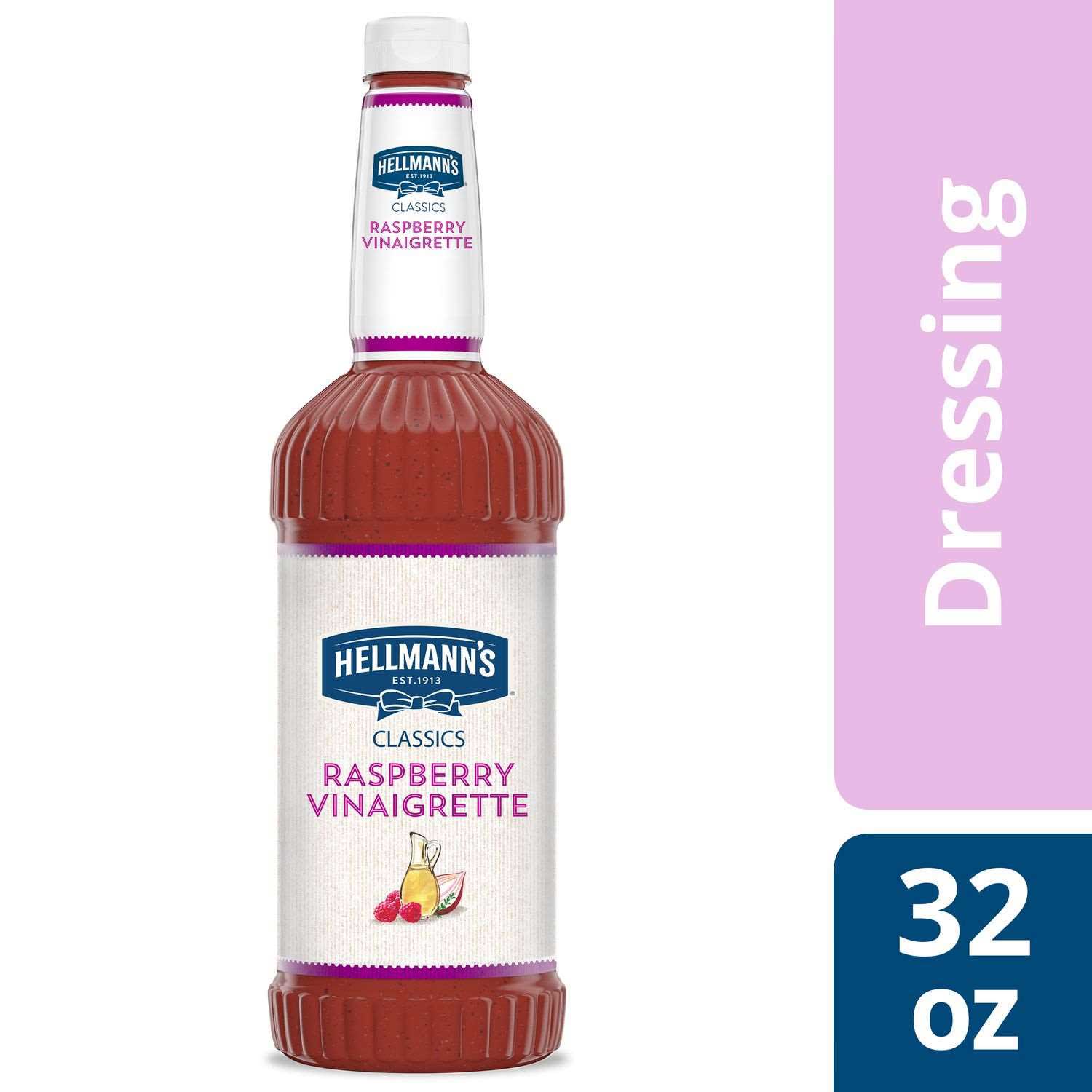 Hellmann's Classics Raspberry Vinaigrette Salad Dressing Salad Bar Bottles, 32 ounce -- 6 per case