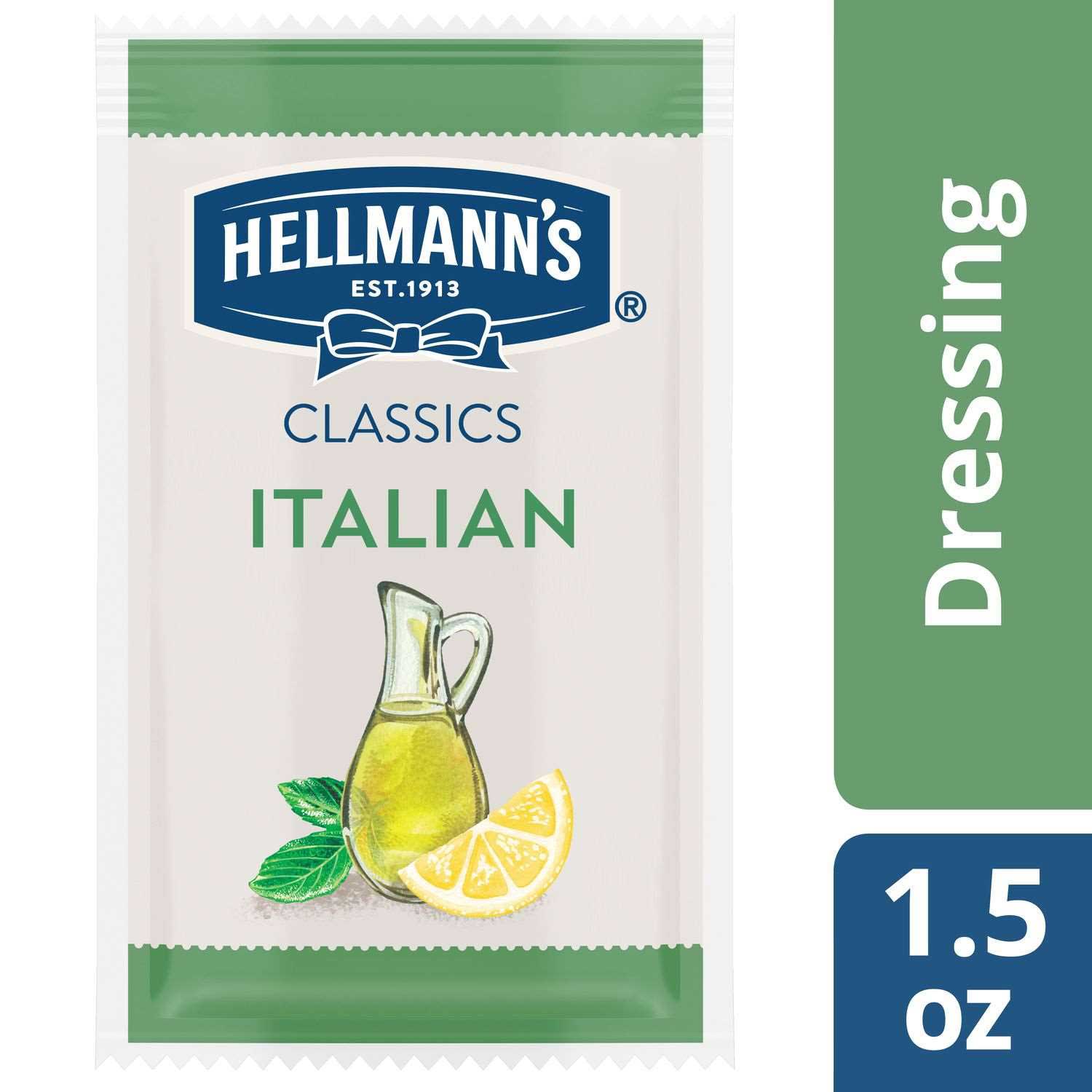 Hellmann's Classics Italian Salad Dressing Portion Control Pack, 1.5 Fluid Ounce -- 102 Per Case