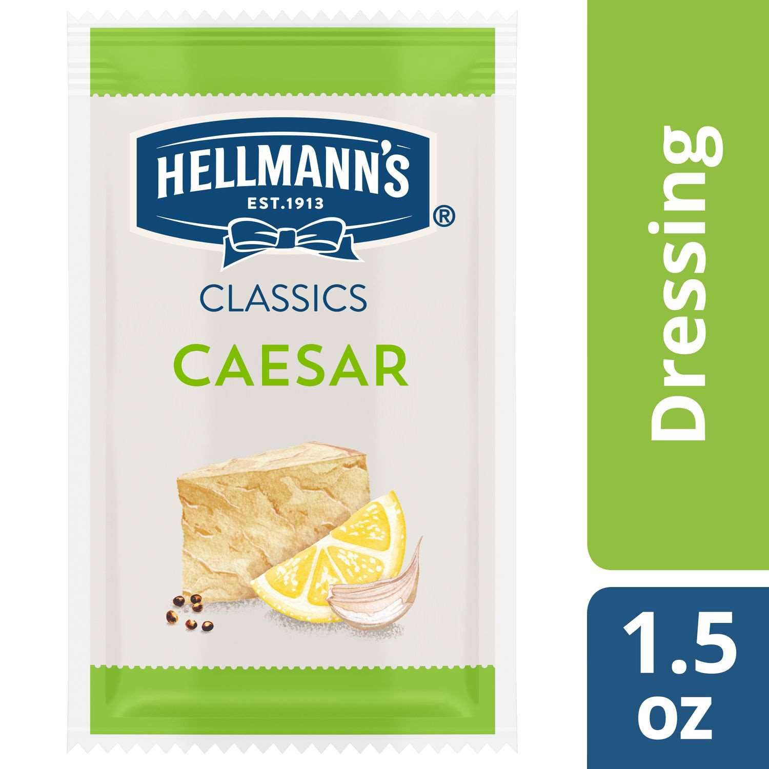 Hellmann's Classics Salad Dressing Portion Control Sachets Caesar 1.5 oz, Pack of 102