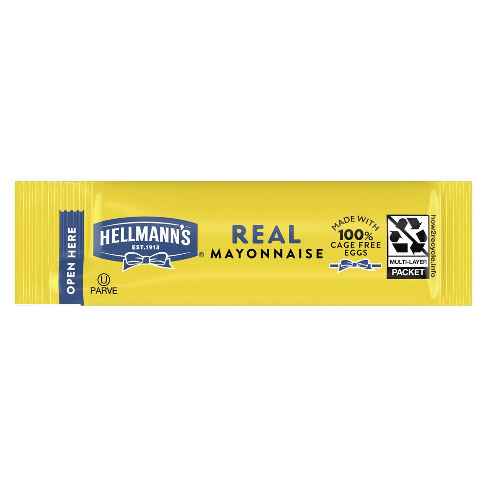 Hellmann's Real Mayonnaise Stick Packets, 0.38 Ounce -- 210 Per Case