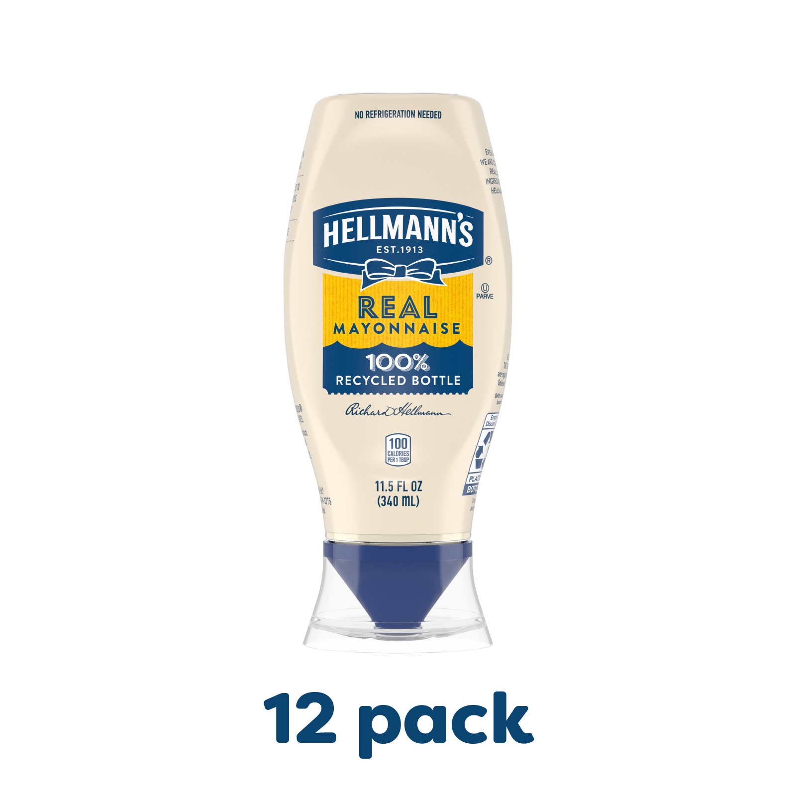 Hellmann's Real Mayonnaise Squeeze Bottle, 11.5 ounce -- 12 per case