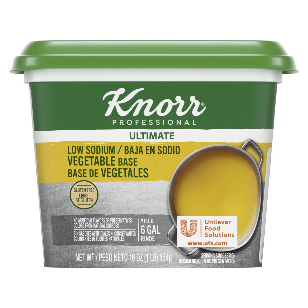 Knorr Professional Ultimate Low Sodium Vegetable Stock Base, 1 pound -- 6 per case