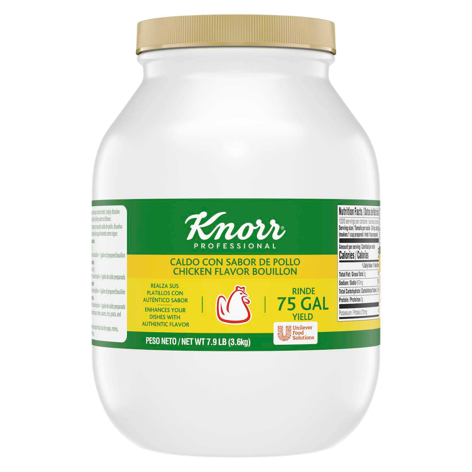Single Knorr Professional Caldo de Pollo Chicken Bouillon Base, 7.9 Pound