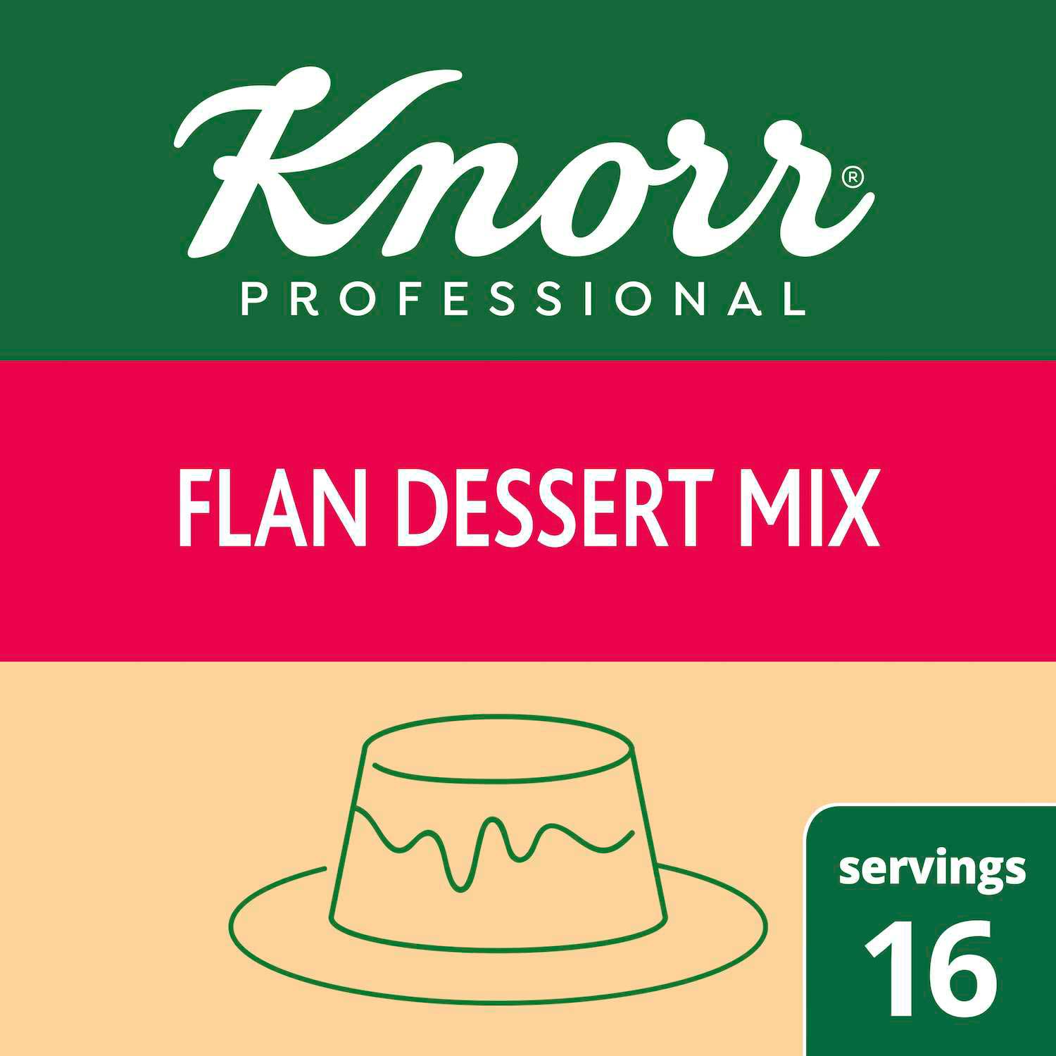 Knorr Professional Creme Caramel Flan Dessert Mix, 8 ounce -- 6 per case