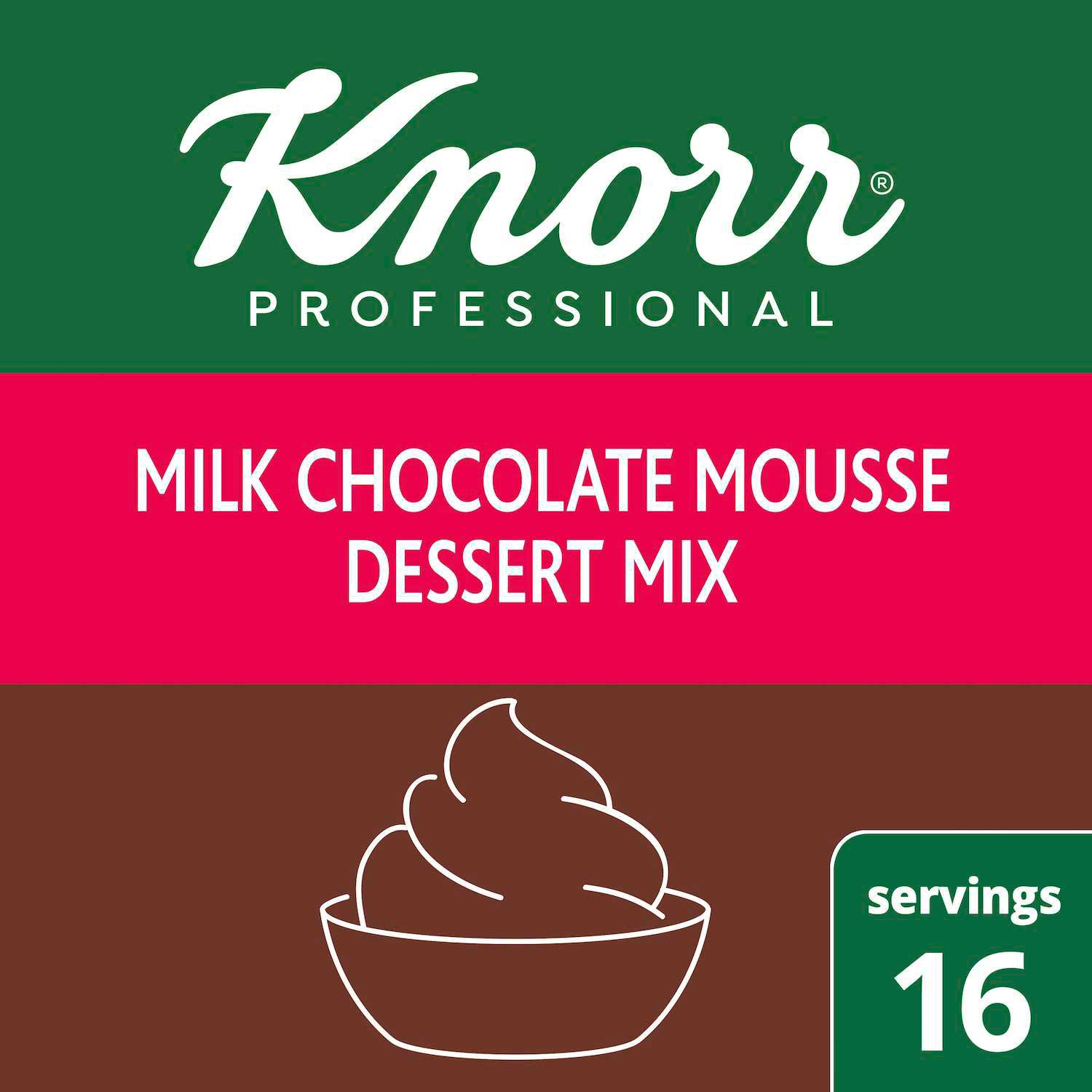 Knorr Professional Milk Chocolate Mousse Dessert Mix, 8.75 ounce -- 10 per case